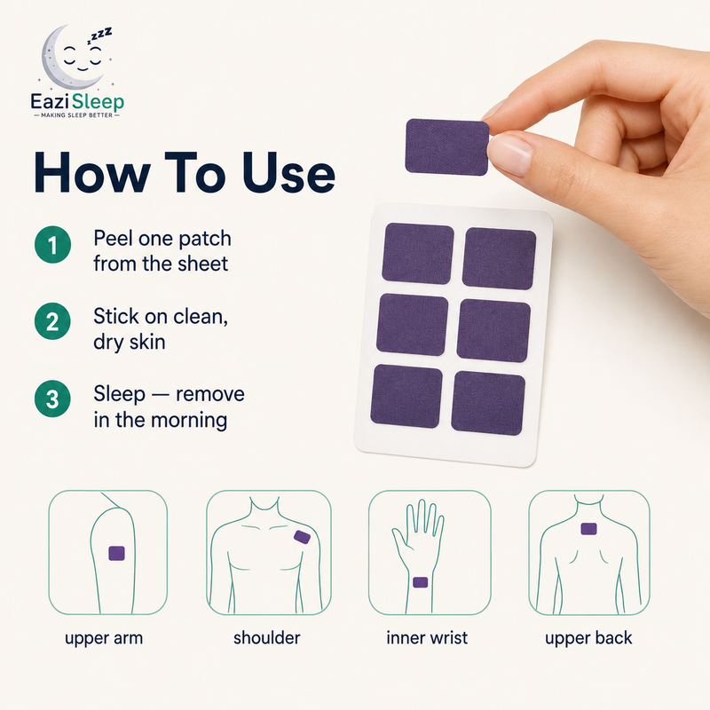 EaziSleep Natural Sleep Patches — 18 Patches