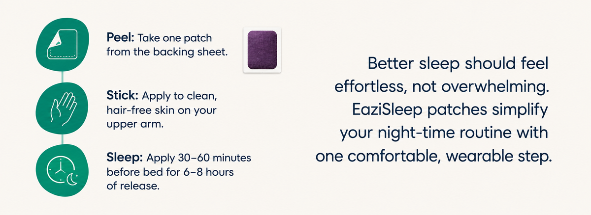 How to use EaziSleep — peel, stick, sleep